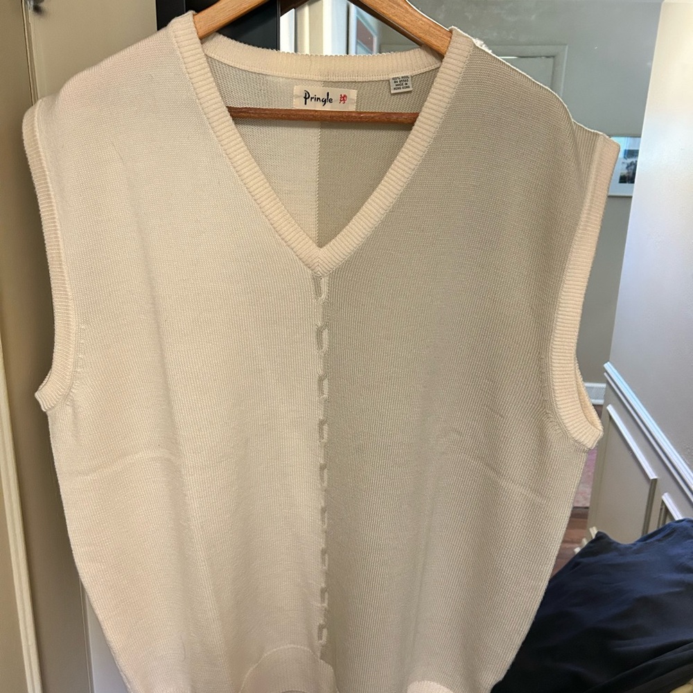 Pringle Cream Knit Vest EUC